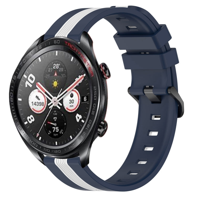 For Honor Watch Dream 22mm Vertical Two-Color Silicone Watch Band