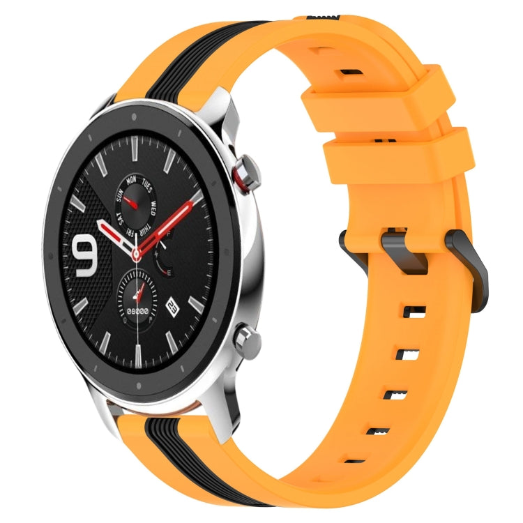 For Amazfit GTR 4 22mm Vertical Two-Color Silicone Watch Band