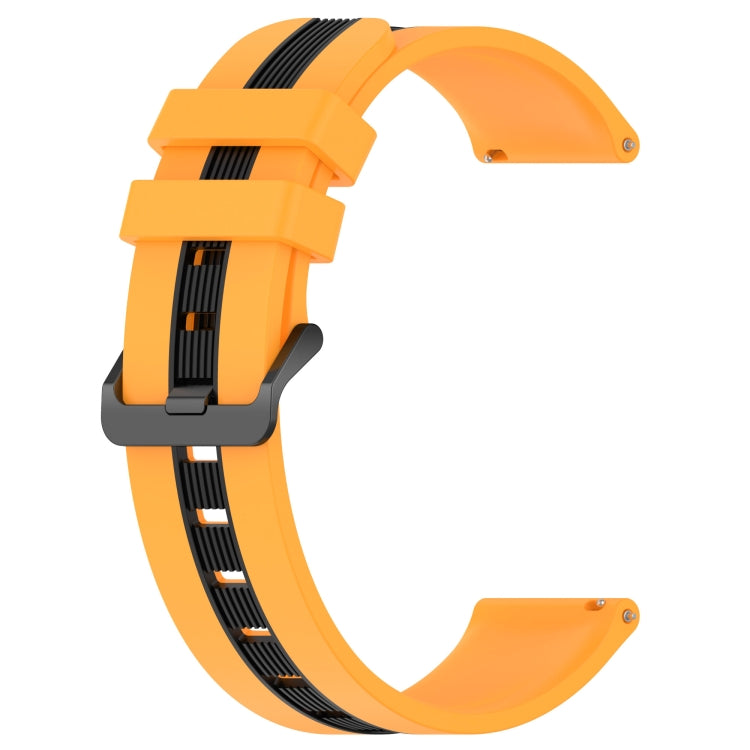 For Amazfit GTR 4 22mm Vertical Two-Color Silicone Watch Band