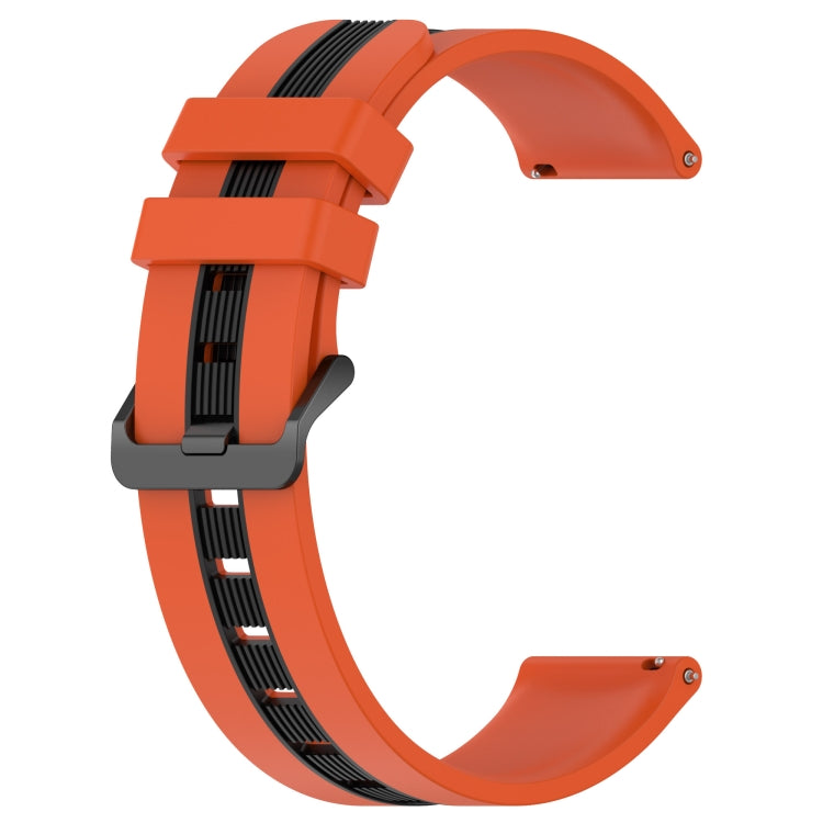 For Amazfit GTR 2 22mm Vertical Two-Color Silicone Watch Band