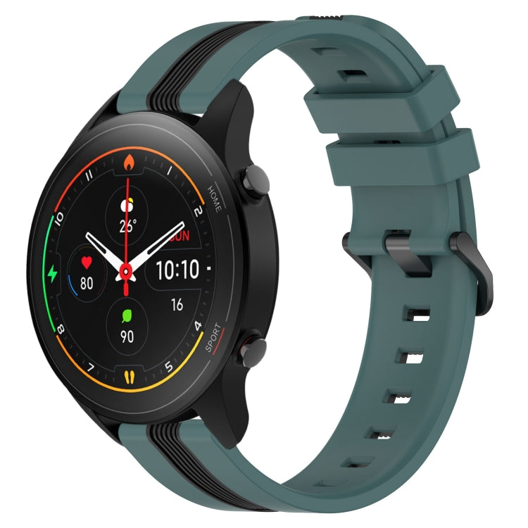 For Xiaomi MI Watch S1 Pro 22mm Vertical Two-Color Silicone Watch Band