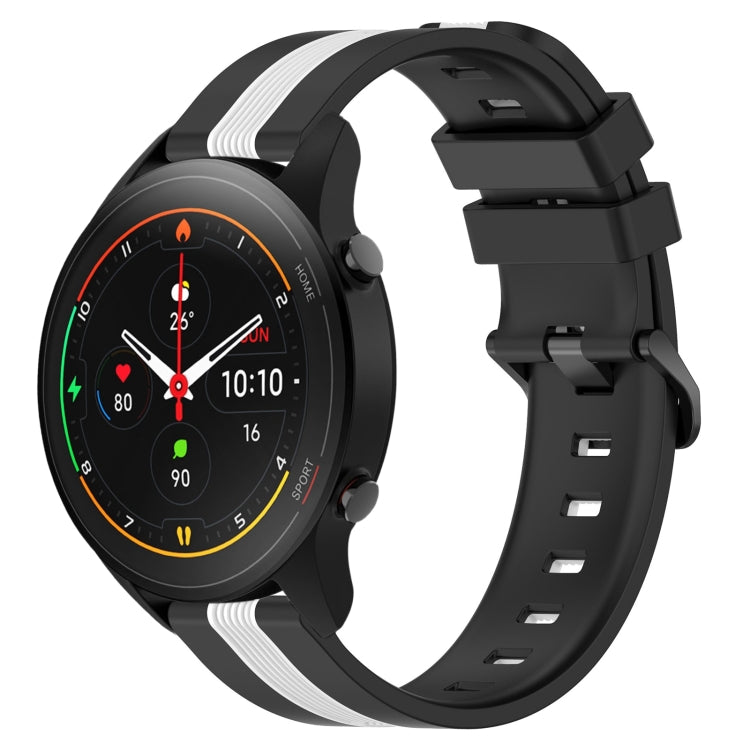For Xiaomi MI Watch S1 Pro 22mm Vertical Two-Color Silicone Watch Band