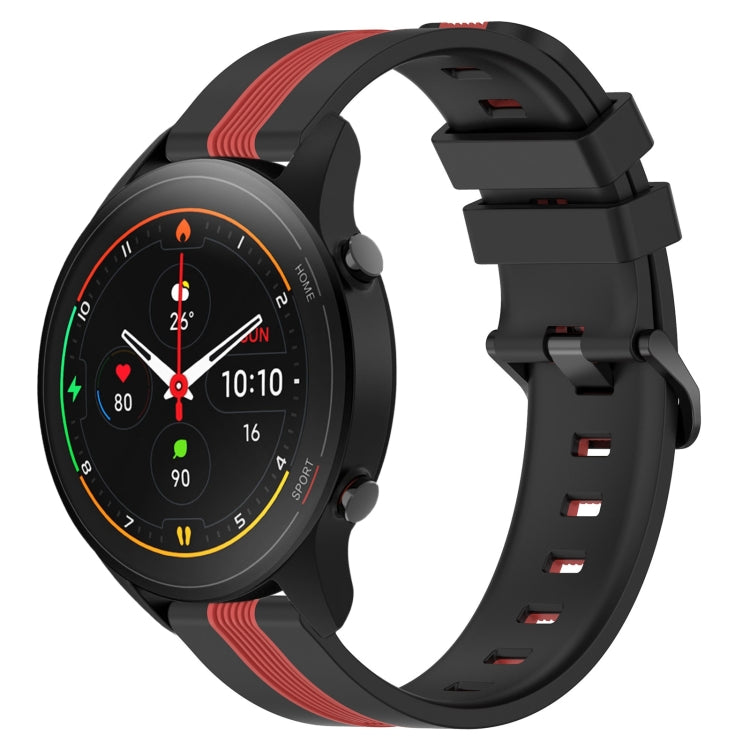 For Xiaomi MI Watch S1 Pro 22mm Vertical Two-Color Silicone Watch Band