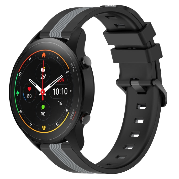 For Xiaomi MI Watch S1 Pro 22mm Vertical Two-Color Silicone Watch Band