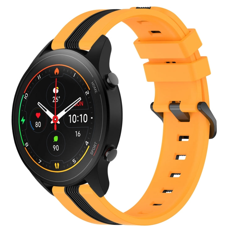 For Xiaomi MI Watch S1 Pro 22mm Vertical Two-Color Silicone Watch Band