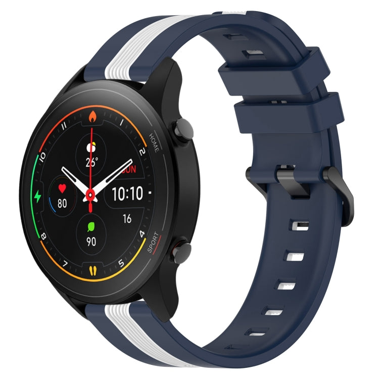 For Xiaomi MI Watch S1 Pro 22mm Vertical Two-Color Silicone Watch Band