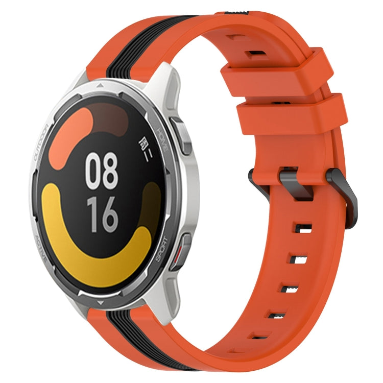 For Xiaomi MI Watch Color 2 22mm Vertical Two-Color Silicone Watch Band