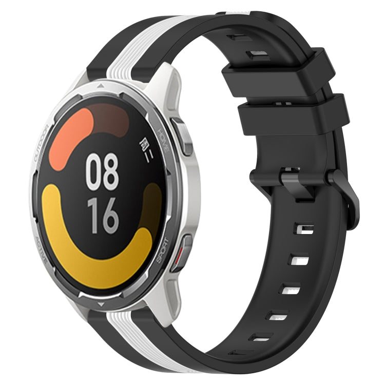For Xiaomi MI Watch Color 2 22mm Vertical Two-Color Silicone Watch Band