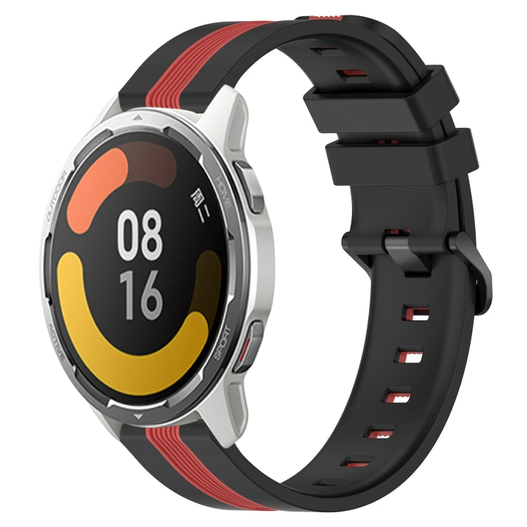 For Xiaomi MI Watch Color 2 22mm Vertical Two-Color Silicone Watch Band