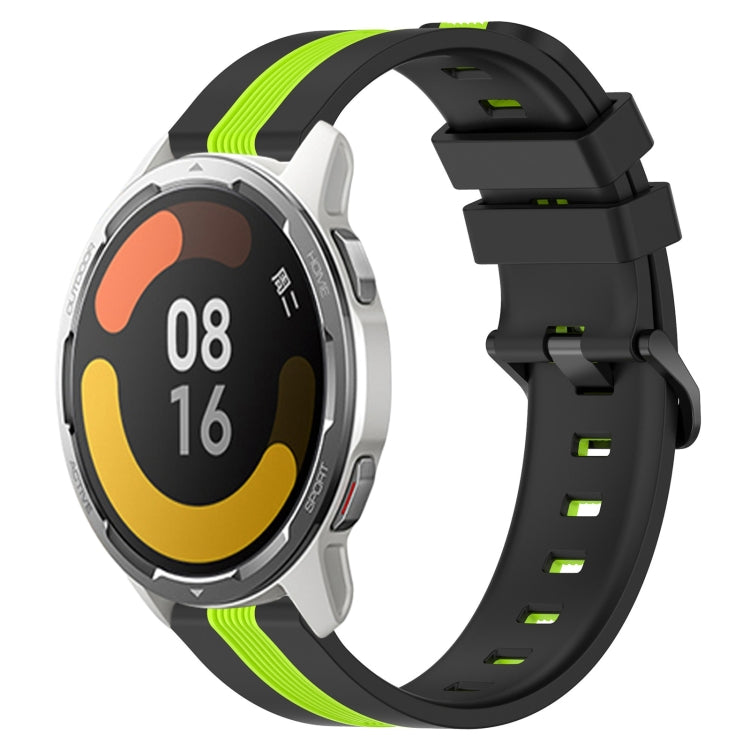 For Xiaomi MI Watch Color 2 22mm Vertical Two-Color Silicone Watch Band
