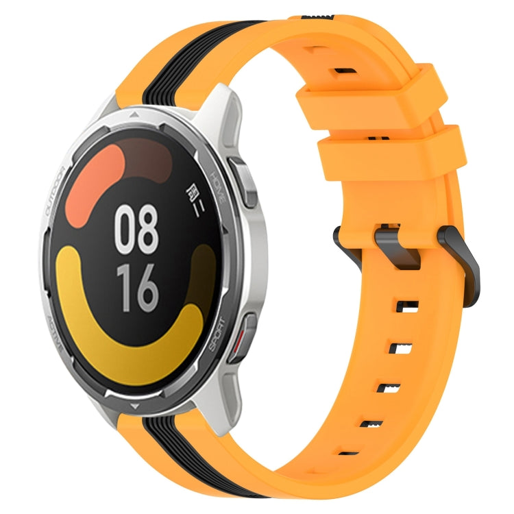 For Xiaomi MI Watch Color 2 22mm Vertical Two-Color Silicone Watch Band