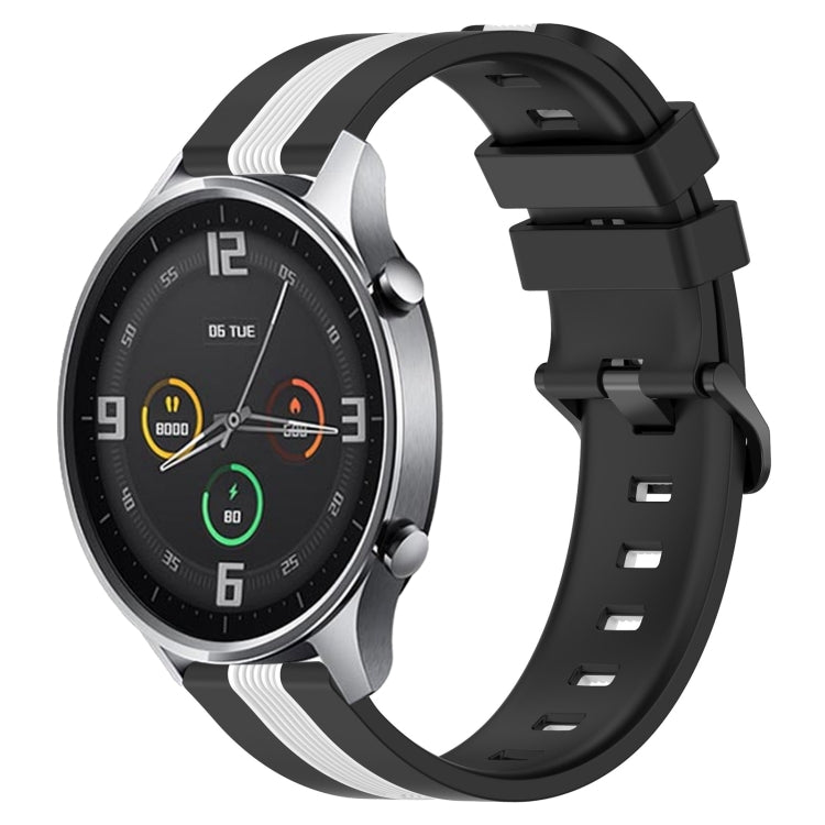 For Xiaomi MI Watch Color 22mm Vertical Two-Color Silicone Watch Band