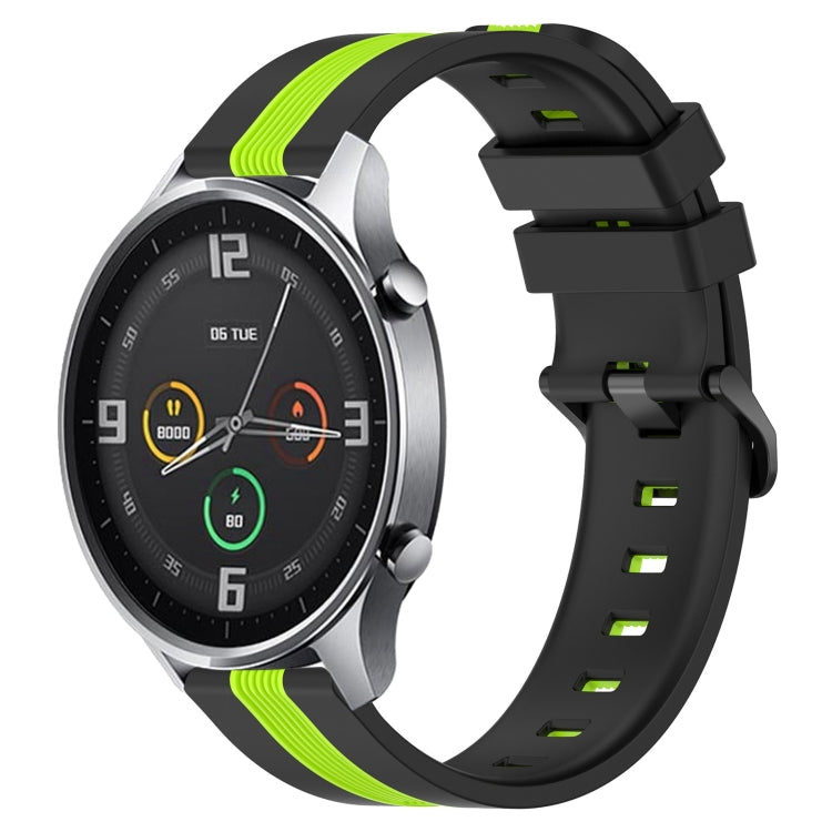 For Xiaomi MI Watch Color 22mm Vertical Two-Color Silicone Watch Band