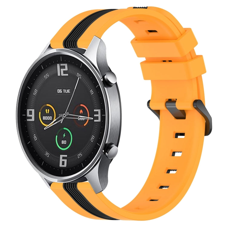 For Xiaomi MI Watch Color 22mm Vertical Two-Color Silicone Watch Band