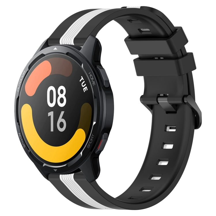 For Xiaomi MI Watch S1 Active 22mm Vertical Two-Color Silicone Watch Band