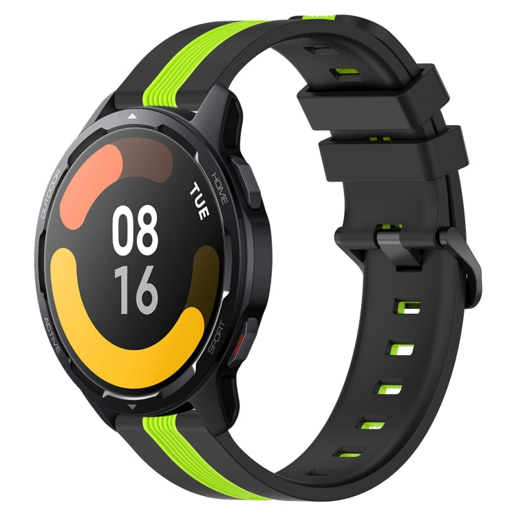 For Xiaomi MI Watch S1 Active 22mm Vertical Two-Color Silicone Watch Band