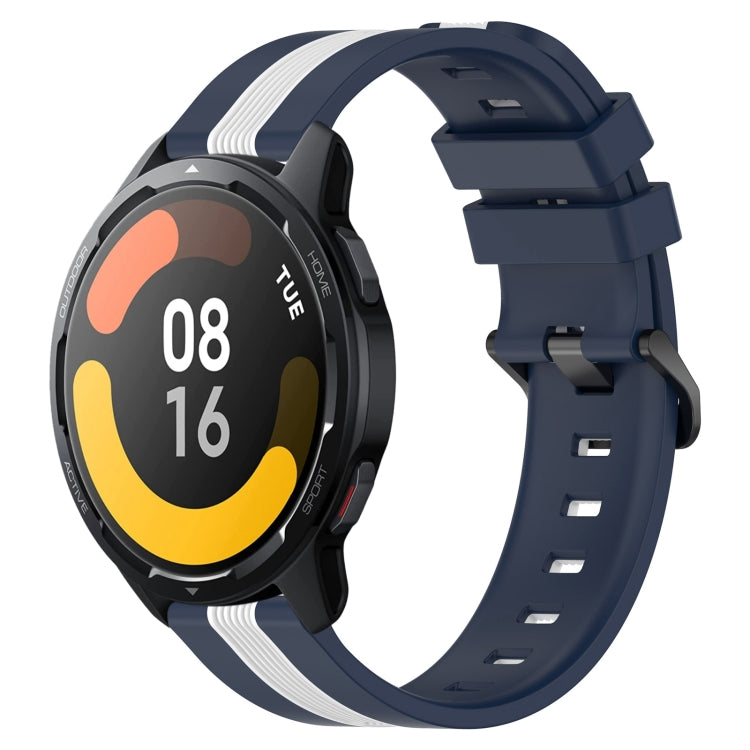 For Xiaomi MI Watch S1 Active 22mm Vertical Two-Color Silicone Watch Band