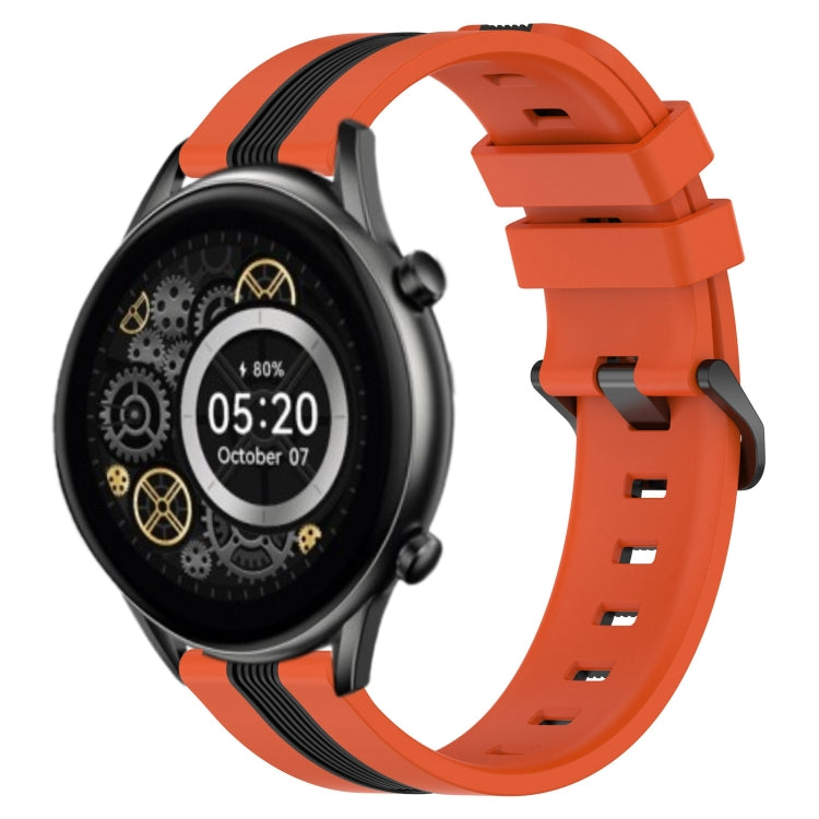 For Xiaomi Haylou RT2 LS10 22mm Vertical Two-Color Silicone Watch Band