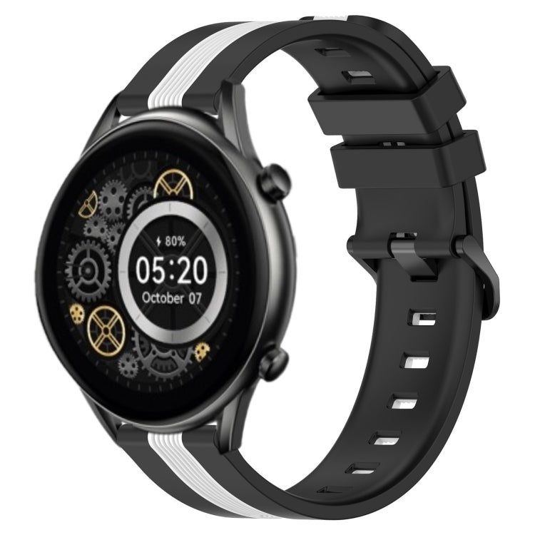 For Xiaomi Haylou RT2 LS10 22mm Vertical Two-Color Silicone Watch Band