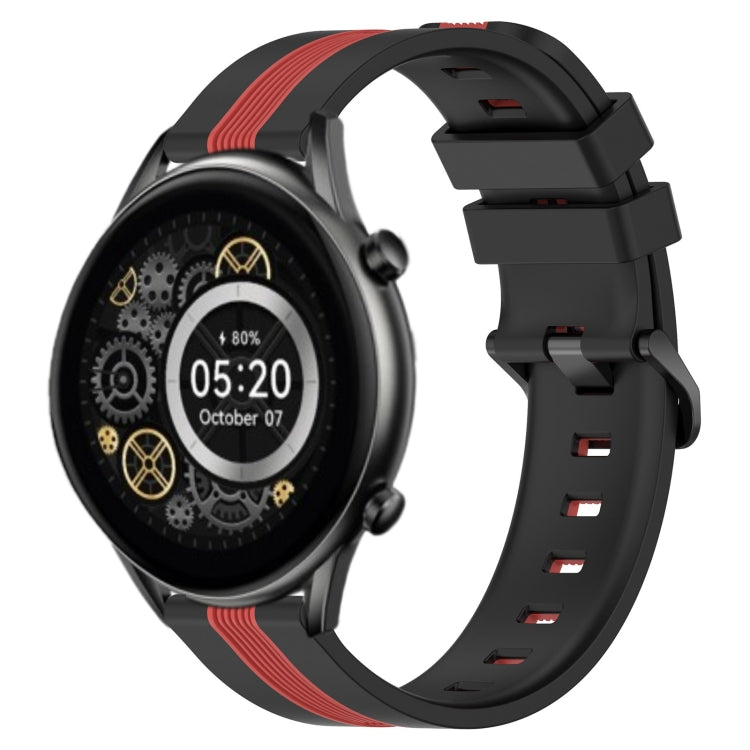 For Xiaomi Haylou RT2 LS10 22mm Vertical Two-Color Silicone Watch Band