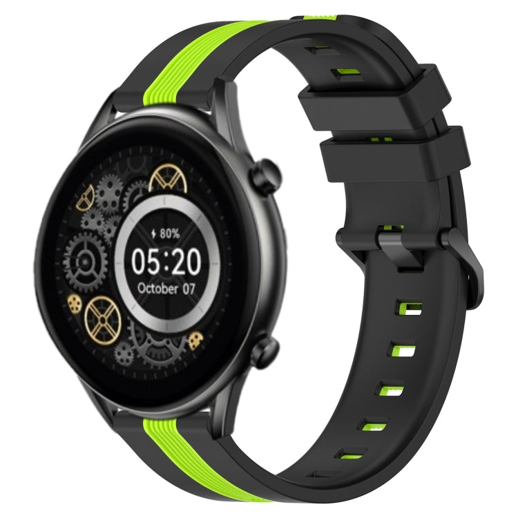 For Xiaomi Haylou RT2 LS10 22mm Vertical Two-Color Silicone Watch Band