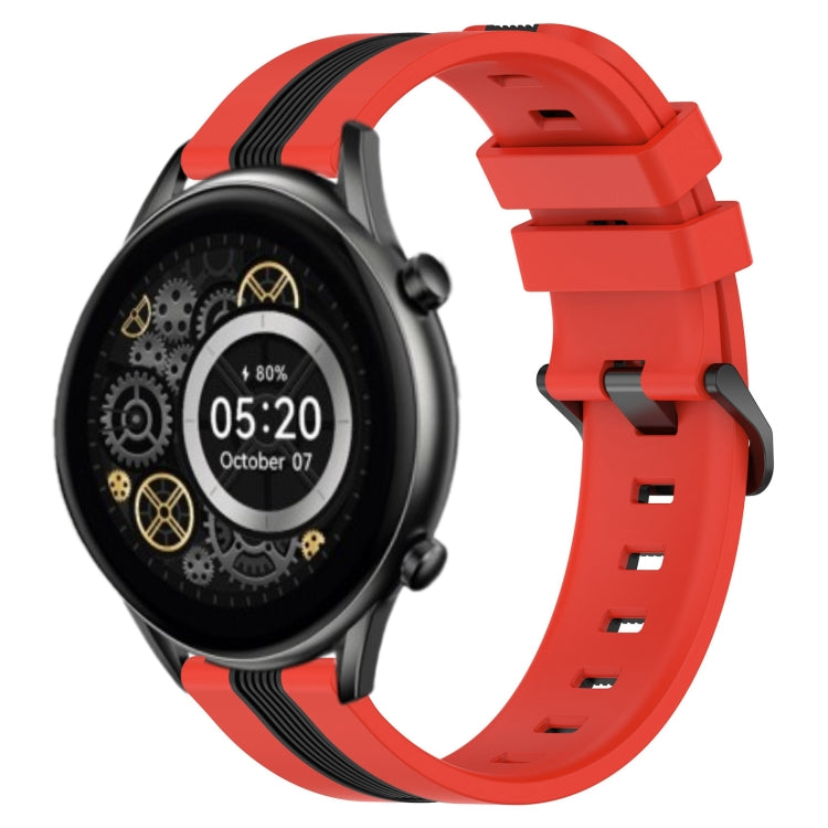 For Xiaomi Haylou RT2 LS10 22mm Vertical Two-Color Silicone Watch Band