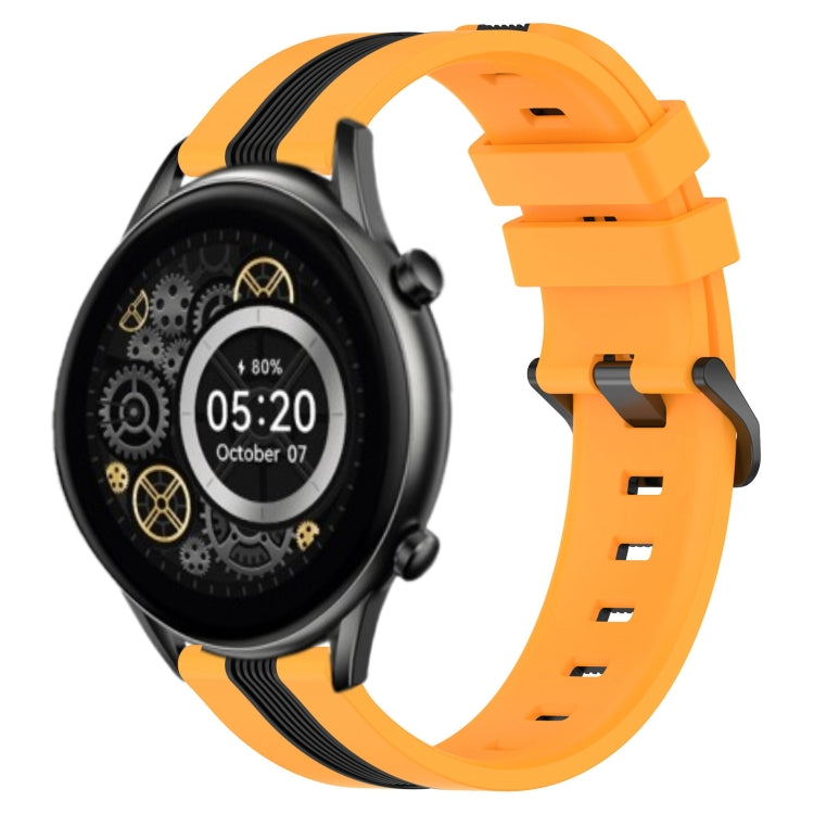 For Xiaomi Haylou RT2 LS10 22mm Vertical Two-Color Silicone Watch Band