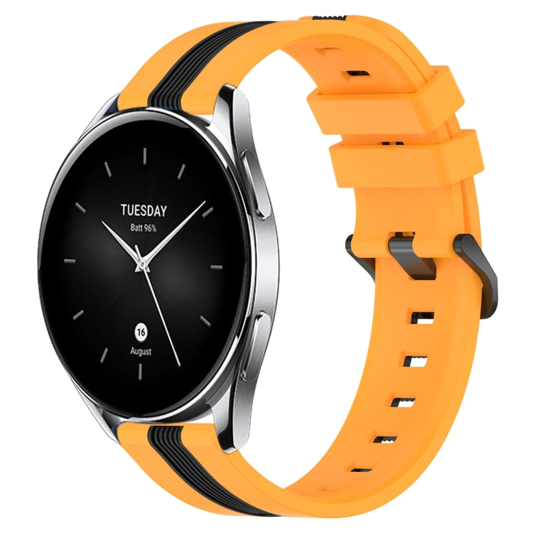 For Xiaomi MI Watch S2 42mm 22mm Vertical Two-Color Silicone Watch Band