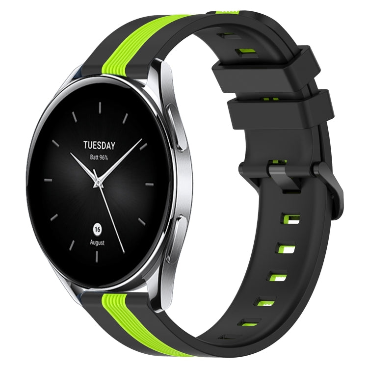 For Xiaomi MI Watch S2 46mm 22mm Vertical Two-Color Silicone Watch Band