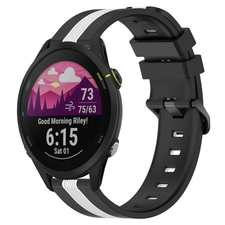 For Garmin Forerunner 255 22mm Vertical Two-Color Silicone Watch Band
