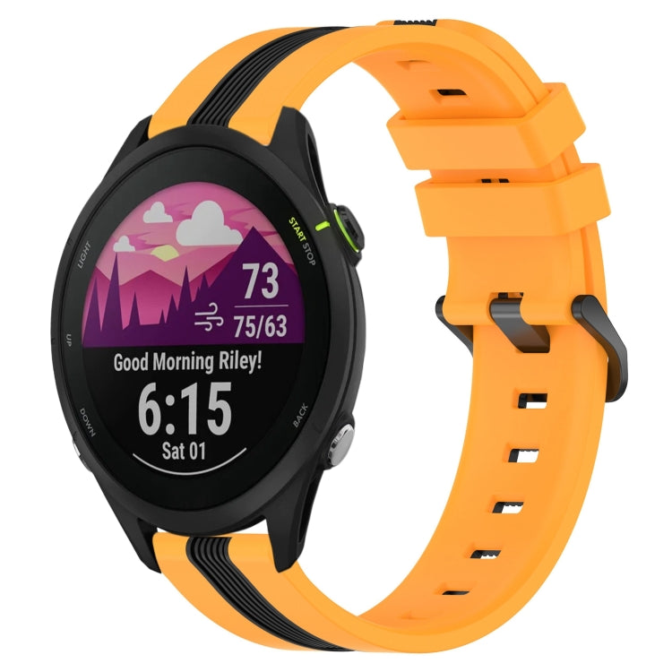 For Garmin Forerunner 255 22mm Vertical Two-Color Silicone Watch Band