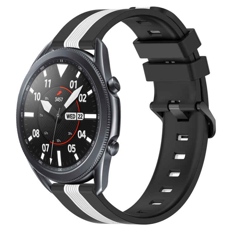 For Samsung Galaxy Watch3 45mm 22mm Vertical Two-Color Silicone Watch Band