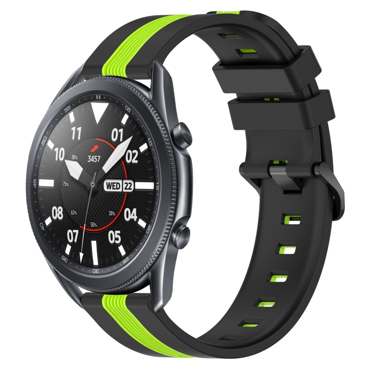 For Samsung Galaxy Watch3 45mm 22mm Vertical Two-Color Silicone Watch Band