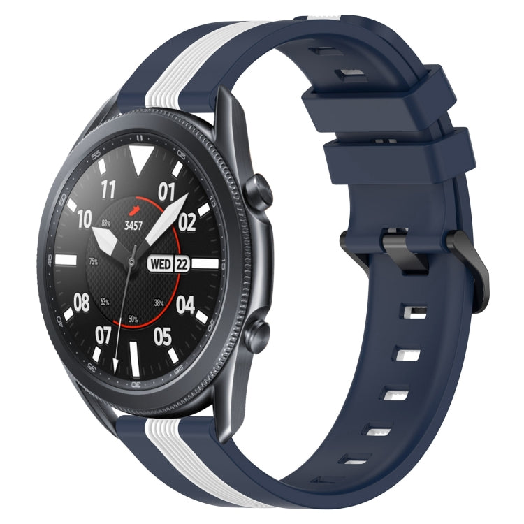 For Samsung Galaxy Watch3 45mm 22mm Vertical Two-Color Silicone Watch Band