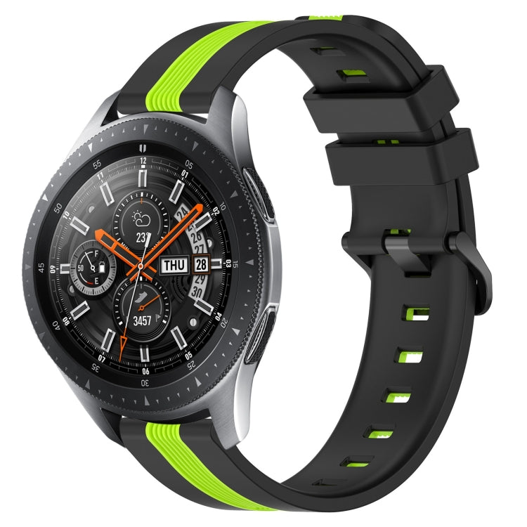 For Samsung Galaxy Watch 46mm 22mm Vertical Two-Color Silicone Watch Band