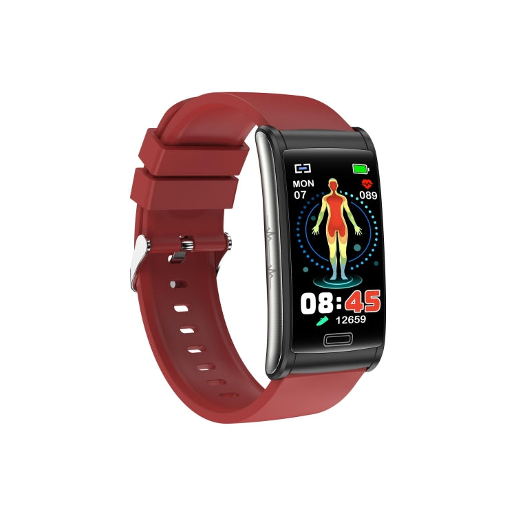 E600 1.47 inch Color Screen Smart Watch Silicone Strap Support Heart Rate Monitoring / Blood Pressure Monitoring