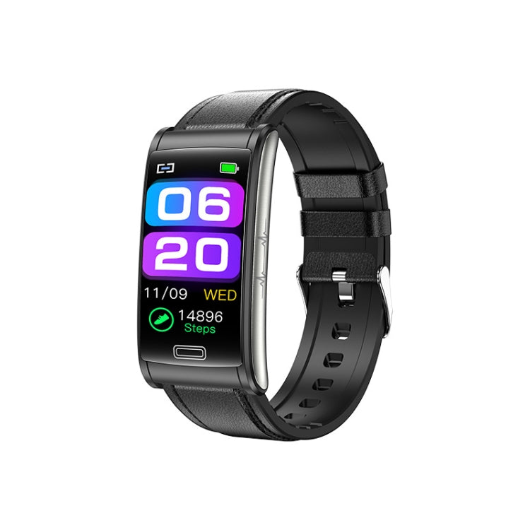 E600 1.47 inch Color Screen Smart Watch Leather Strap Support Heart Rate Monitoring / Blood Pressure Monitoring