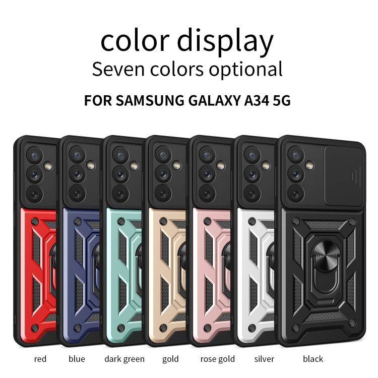 For Samsung Galaxy A34 5G Sliding Camera Cover Design Phone Case