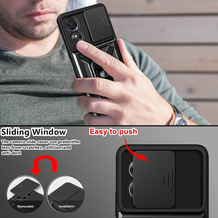 For OPPO A17 Sliding Camera Cover Design Phone Case