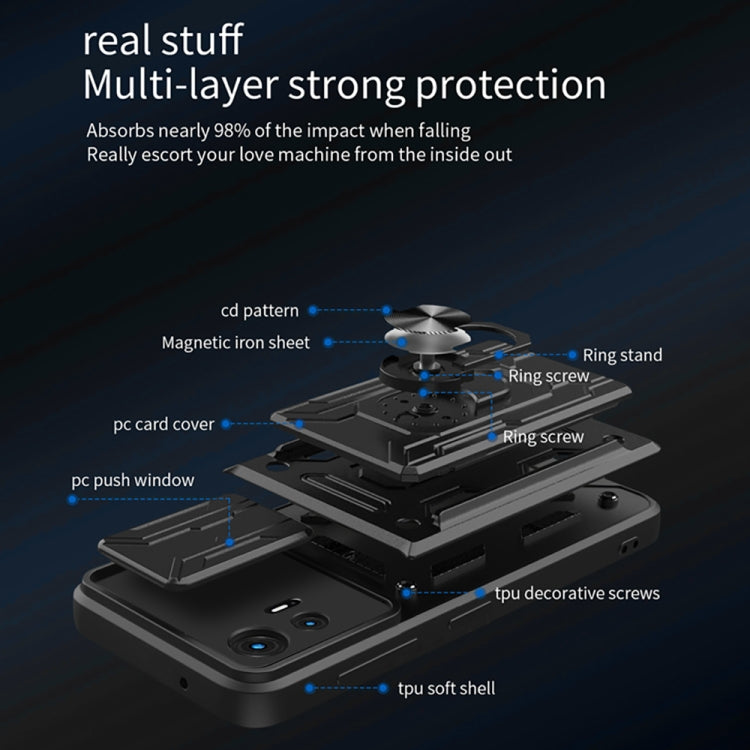 For Motorola Moto Edge 30 Neo Sliding Camshield Card Phone Case