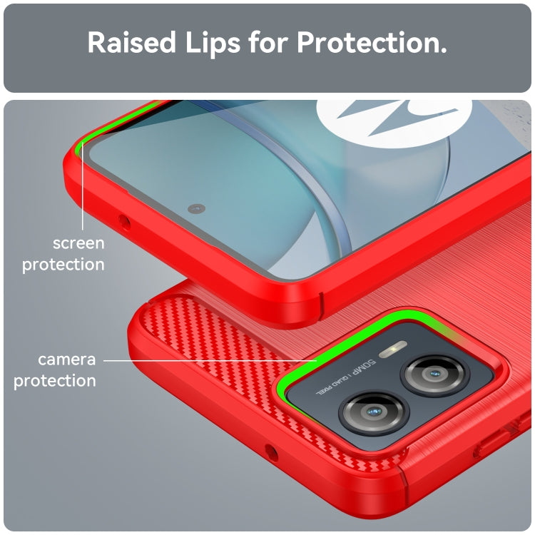 For Motorola Moto G53 5G Brushed Texture Carbon Fiber TPU Phone Case