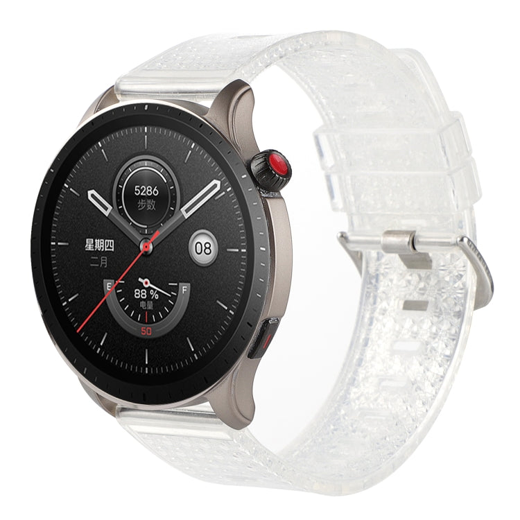 For Huawei Watch Buds 22mm Transparent Shiny Diamond TPU Watch Band