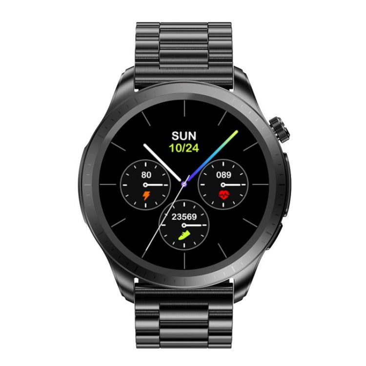 E420 1.39 inch Color Screen Smart Watch,Steel Strap,Support Heart Rate Monitoring / Blood Pressure Monitoring(Black)