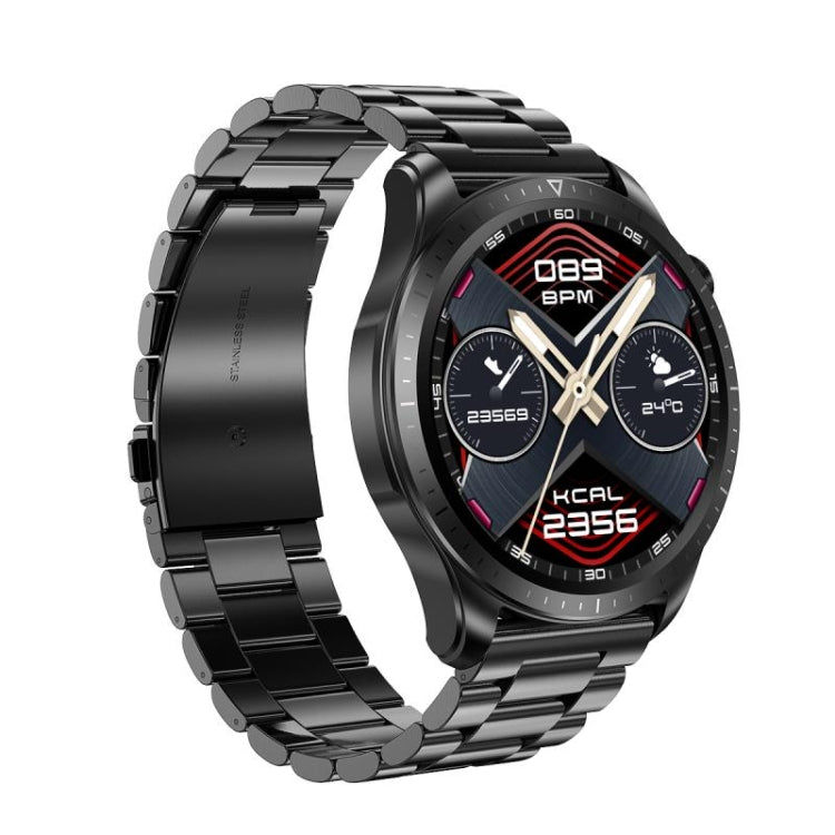 E420 1.39 inch Color Screen Smart Watch,Steel Strap,Support Heart Rate Monitoring / Blood Pressure Monitoring(Black)