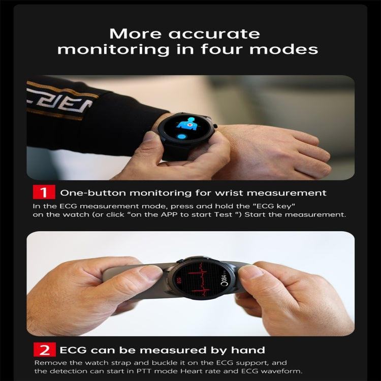 E420 1.39 inch Color Screen Smart Watch,Steel Strap,Support Heart Rate Monitoring / Blood Pressure Monitoring(Black)