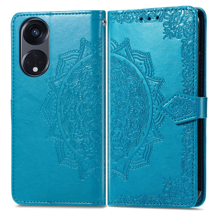 For OPPO Reno8 T 5G Mandala Flower Embossed Horizontal Flip Leather Phone Case