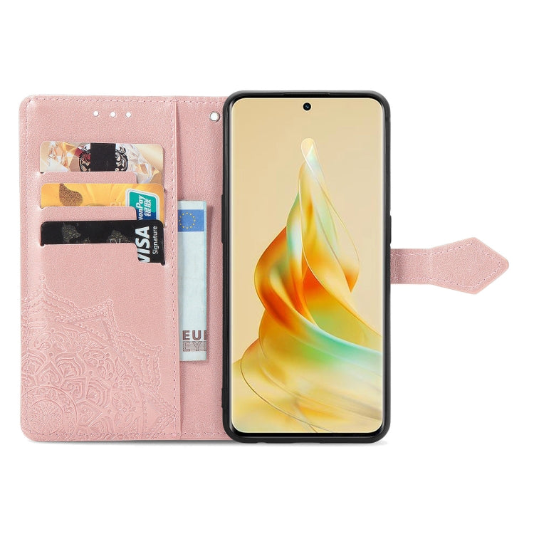 For OPPO Reno8 T 5G Mandala Flower Embossed Horizontal Flip Leather Phone Case