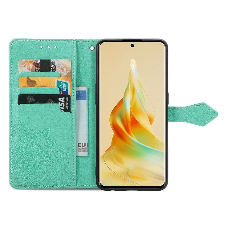 For OPPO Reno8 T 5G Mandala Flower Embossed Horizontal Flip Leather Phone Case