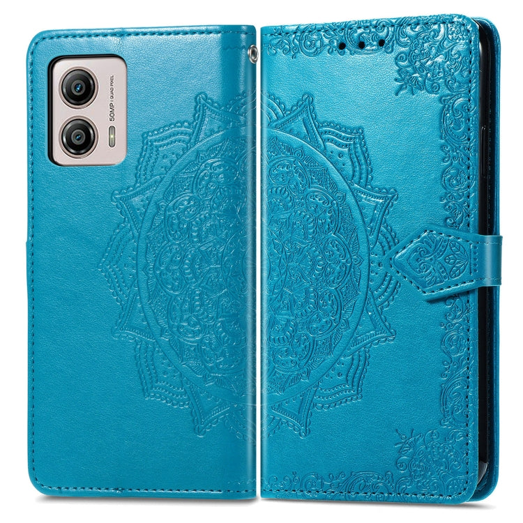 For Motorola  Moto G53 5G Mandala Flower Embossed Horizontal Flip Leather Phone Case