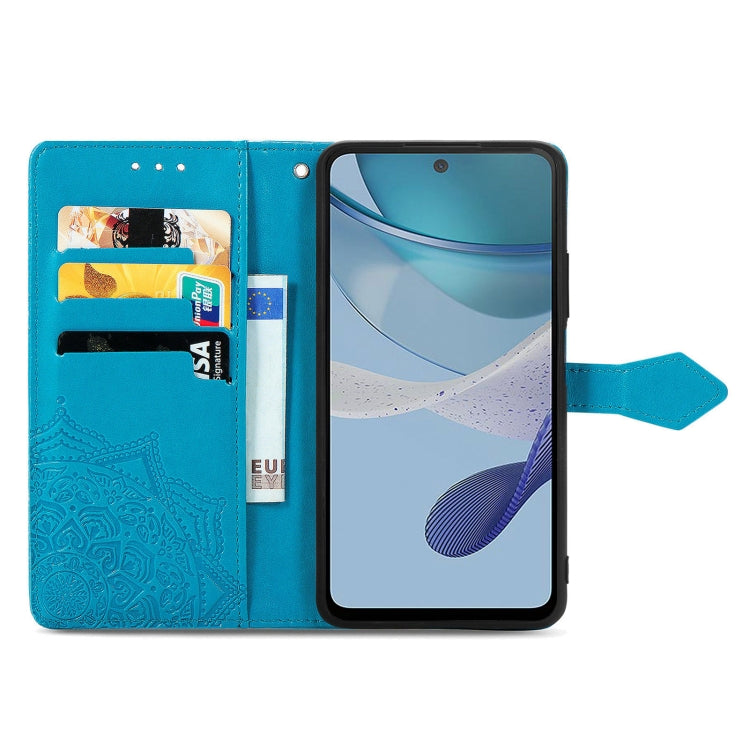 For Motorola  Moto G53 5G Mandala Flower Embossed Horizontal Flip Leather Phone Case